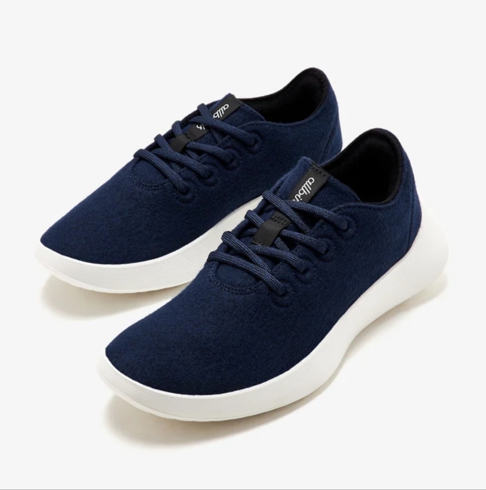 New ! Allbirds Women's Dark Blue Merino Wool Sneakers